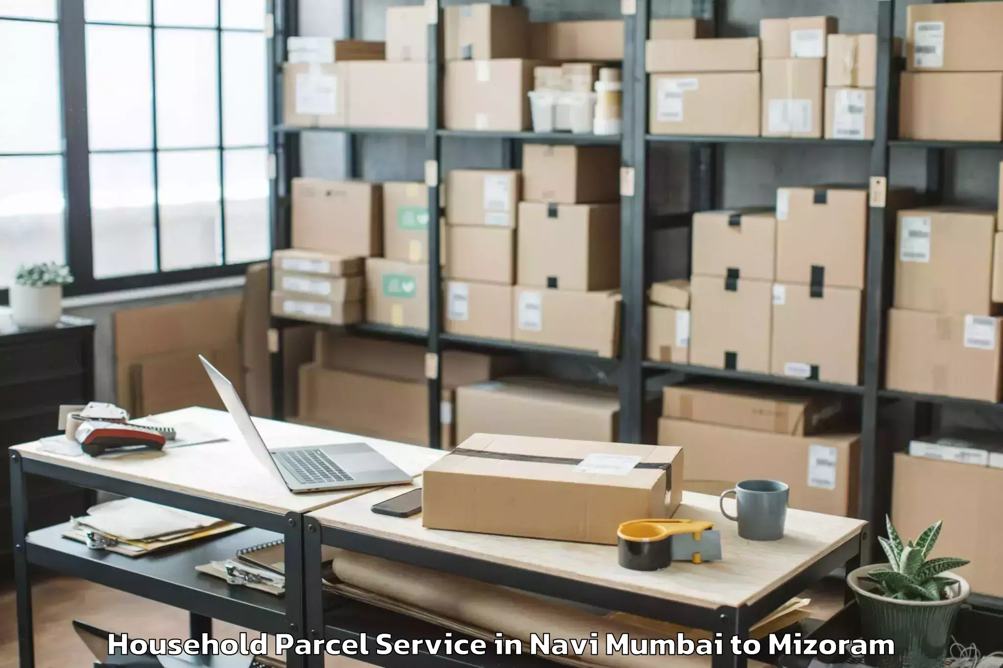 Book Navi Mumbai to Saitlaw Household Parcel Online